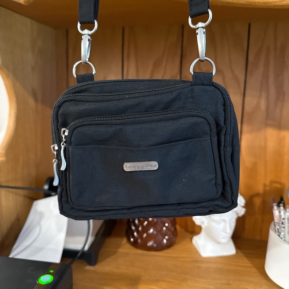 Black Triple Zip Belt/Crossbody Bag - Picture 1 of 7